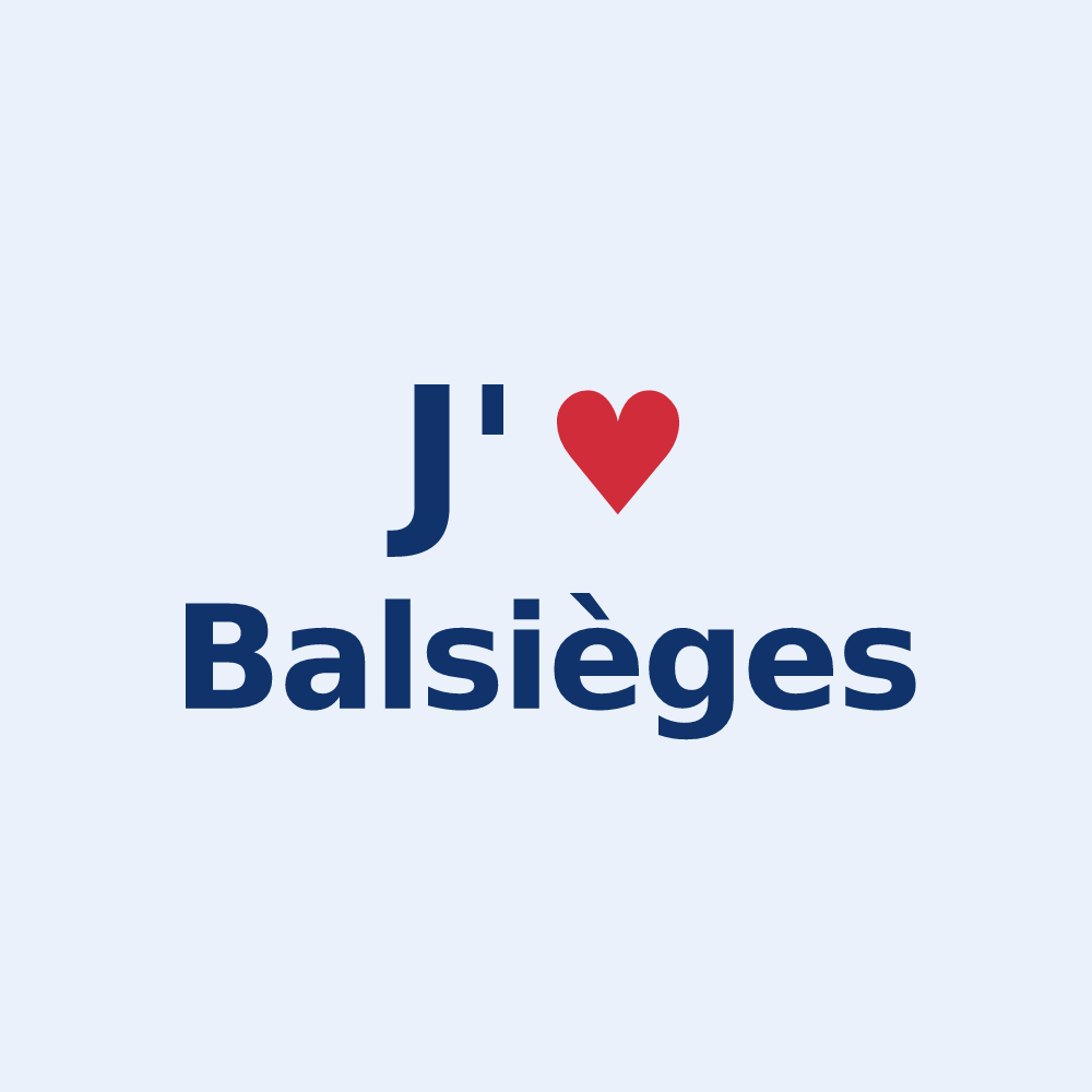 Sticker personnalisé Balsièges — design J'aime Balsièges