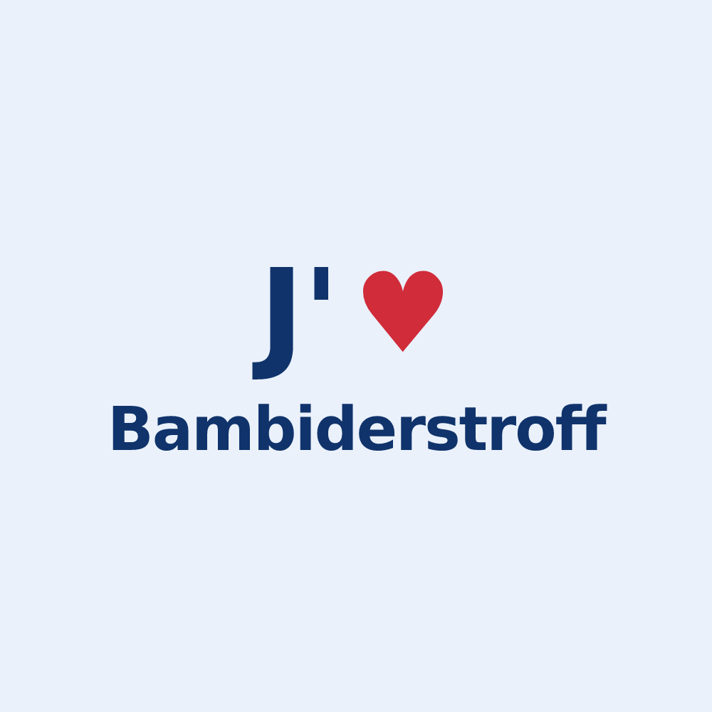 Sticker personnalisé Bambiderstroff — design J'aime Bambiderstroff
