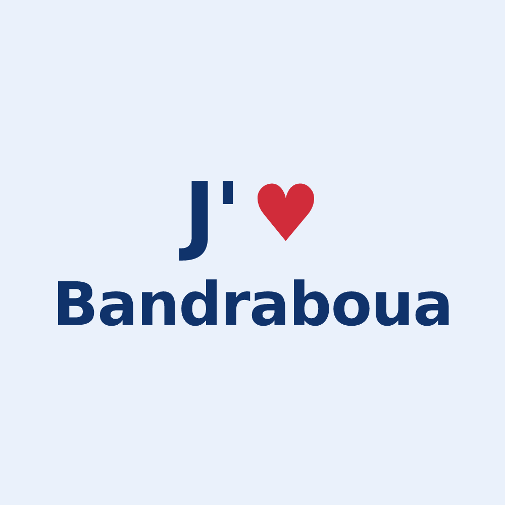 Sticker personnalisé Bandraboua — design J'aime Bandraboua