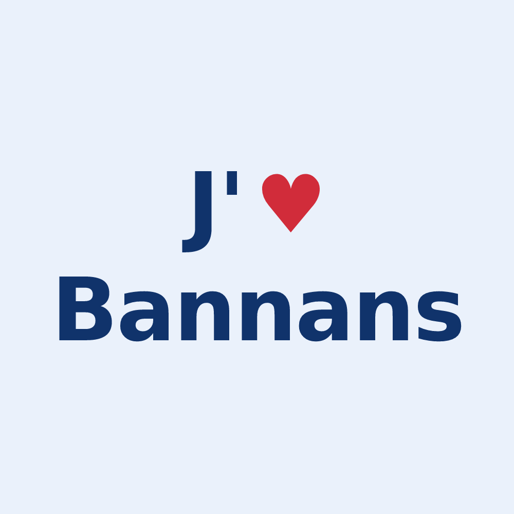 Sticker personnalisé Bannans — design J'aime Bannans