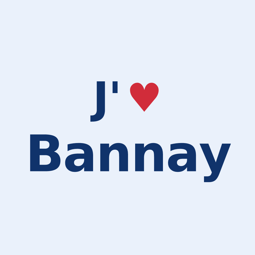 Sticker personnalisé Bannay — design J'aime Bannay