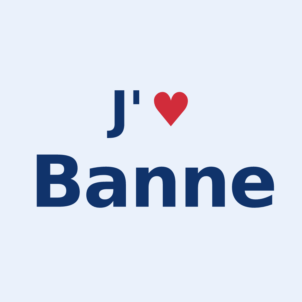 Sticker personnalisé Banne — design J'aime Banne
