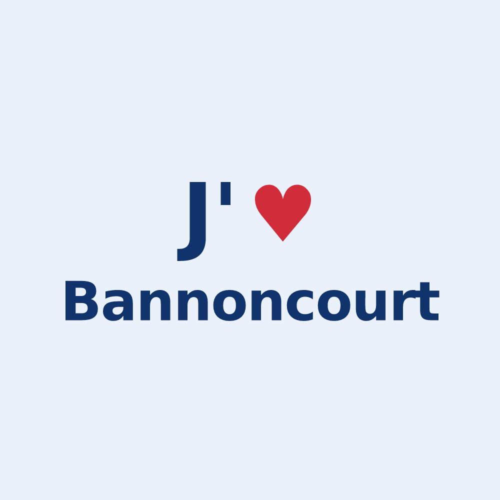 Sticker personnalisé Bannoncourt — design J'aime Bannoncourt