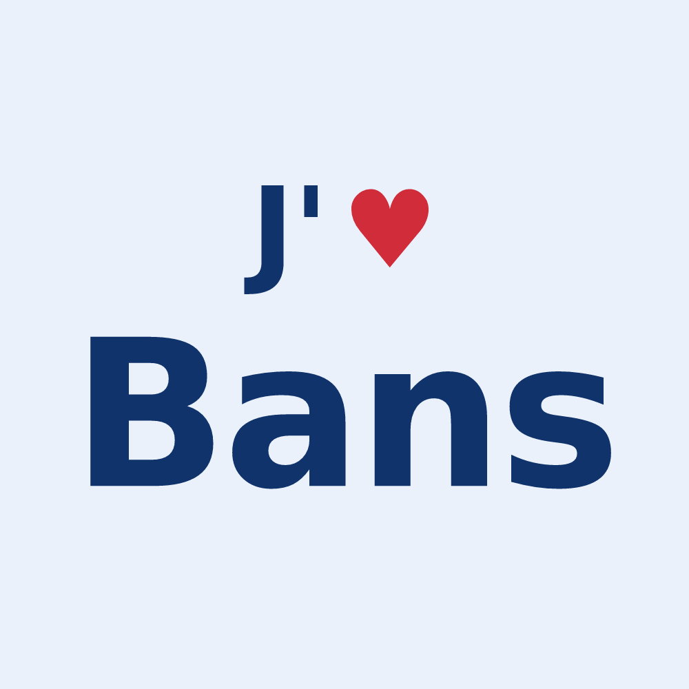 Sticker personnalisé Bans — design J'aime Bans