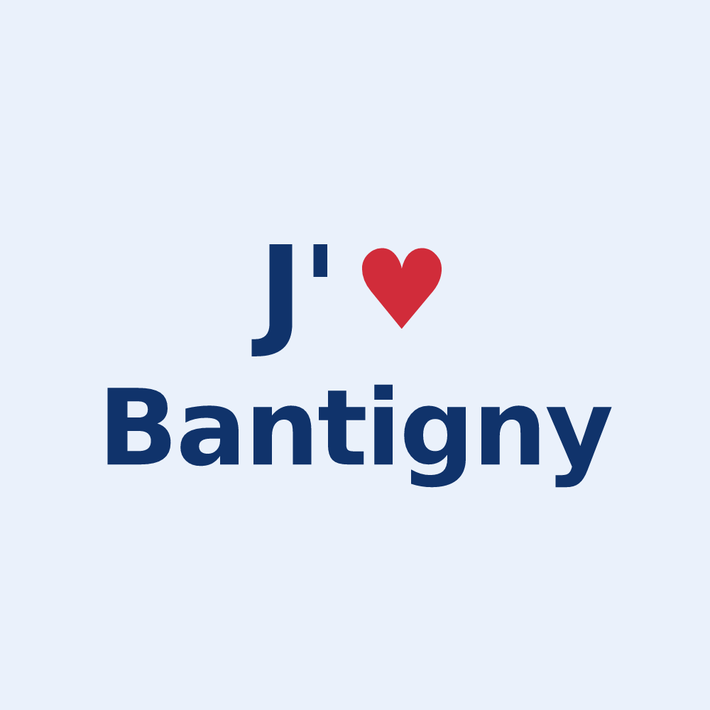 Sticker personnalisé Bantigny — design J'aime Bantigny