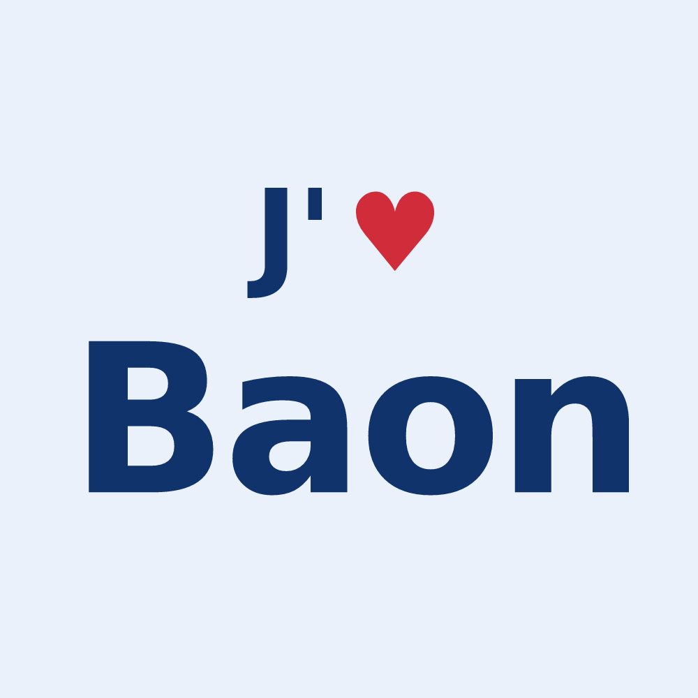 Sticker personnalisé Baon — design J'aime Baon