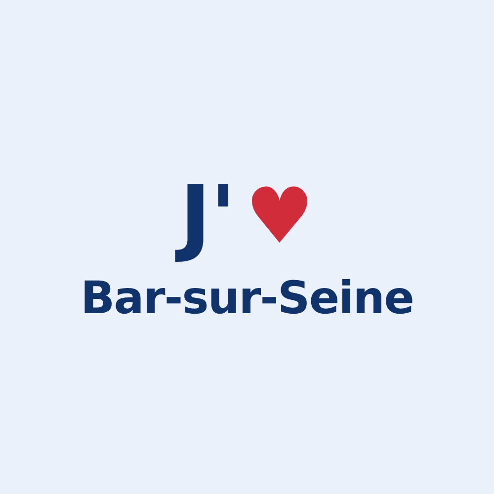Sticker personnalisé Bar-sur-Seine — design J'aime Bar-sur-Seine