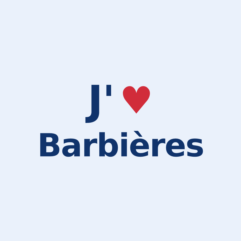 Sticker personnalisé Barbières — design J'aime Barbières