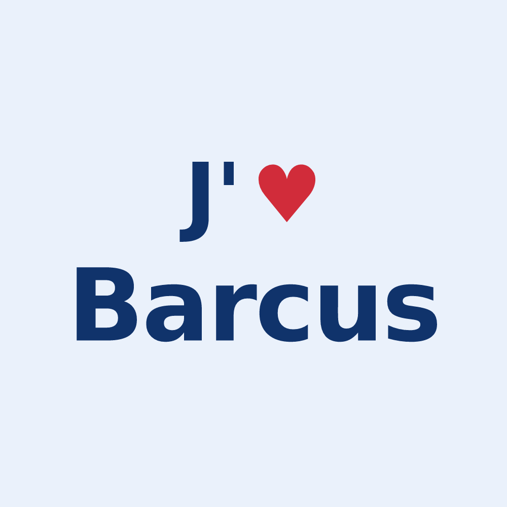 Sticker personnalisé Barcus — design J'aime Barcus