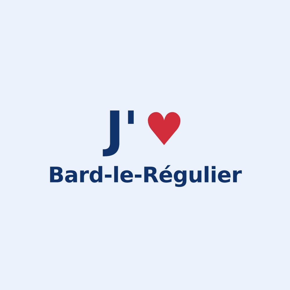 Sticker personnalisé Bard-le-Régulier — design J'aime Bard-le-Régulier