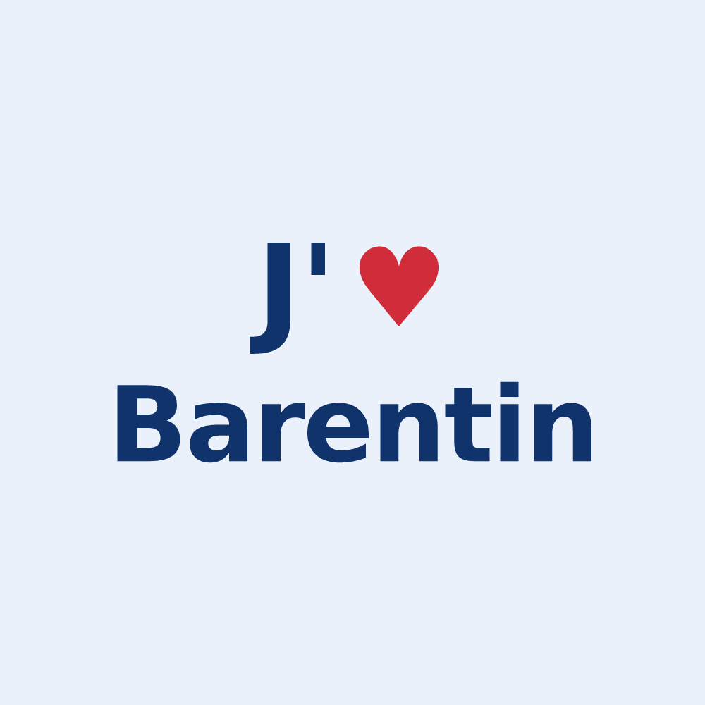 Sticker personnalisé Barentin — design J'aime Barentin