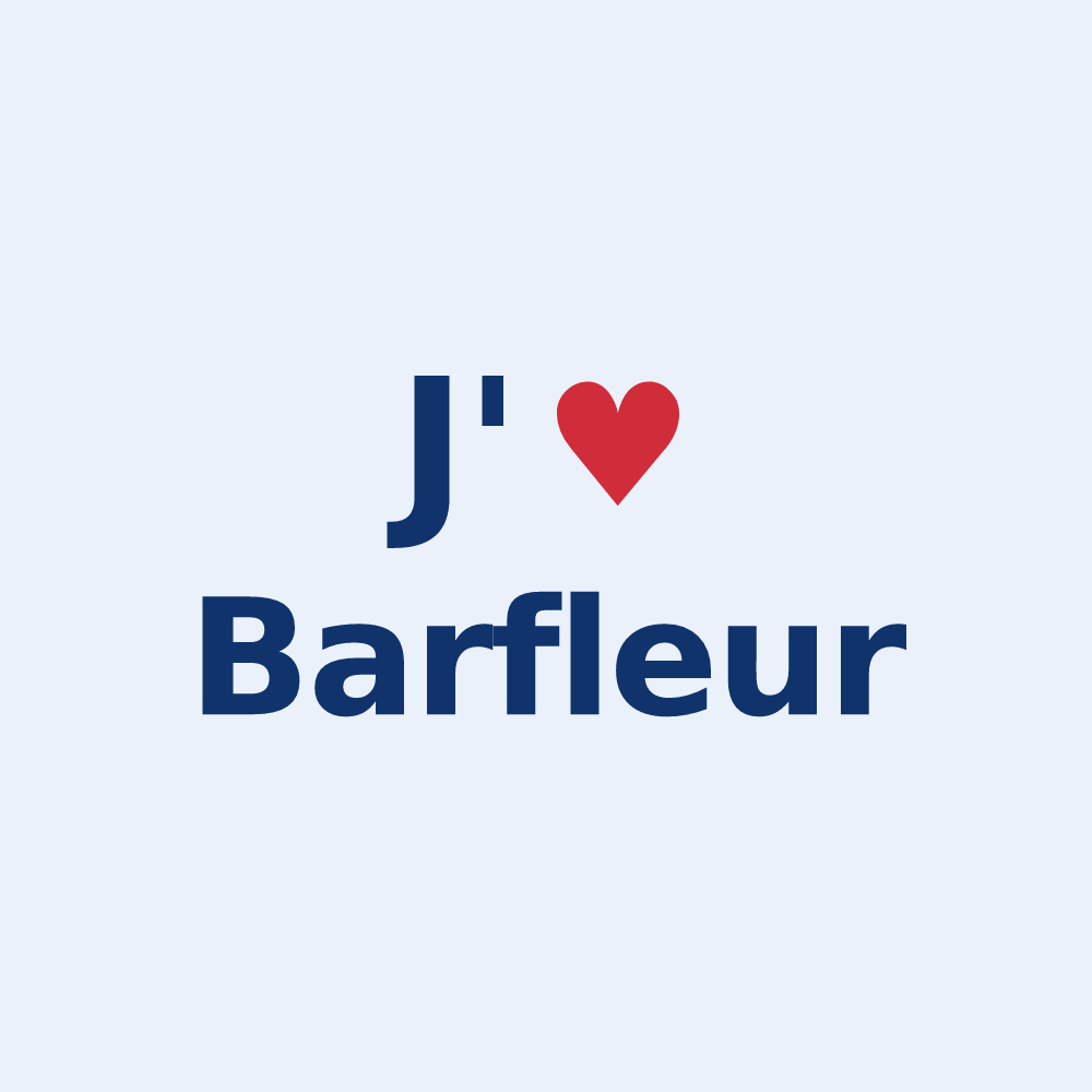 Sticker personnalisé Barfleur — design J'aime Barfleur