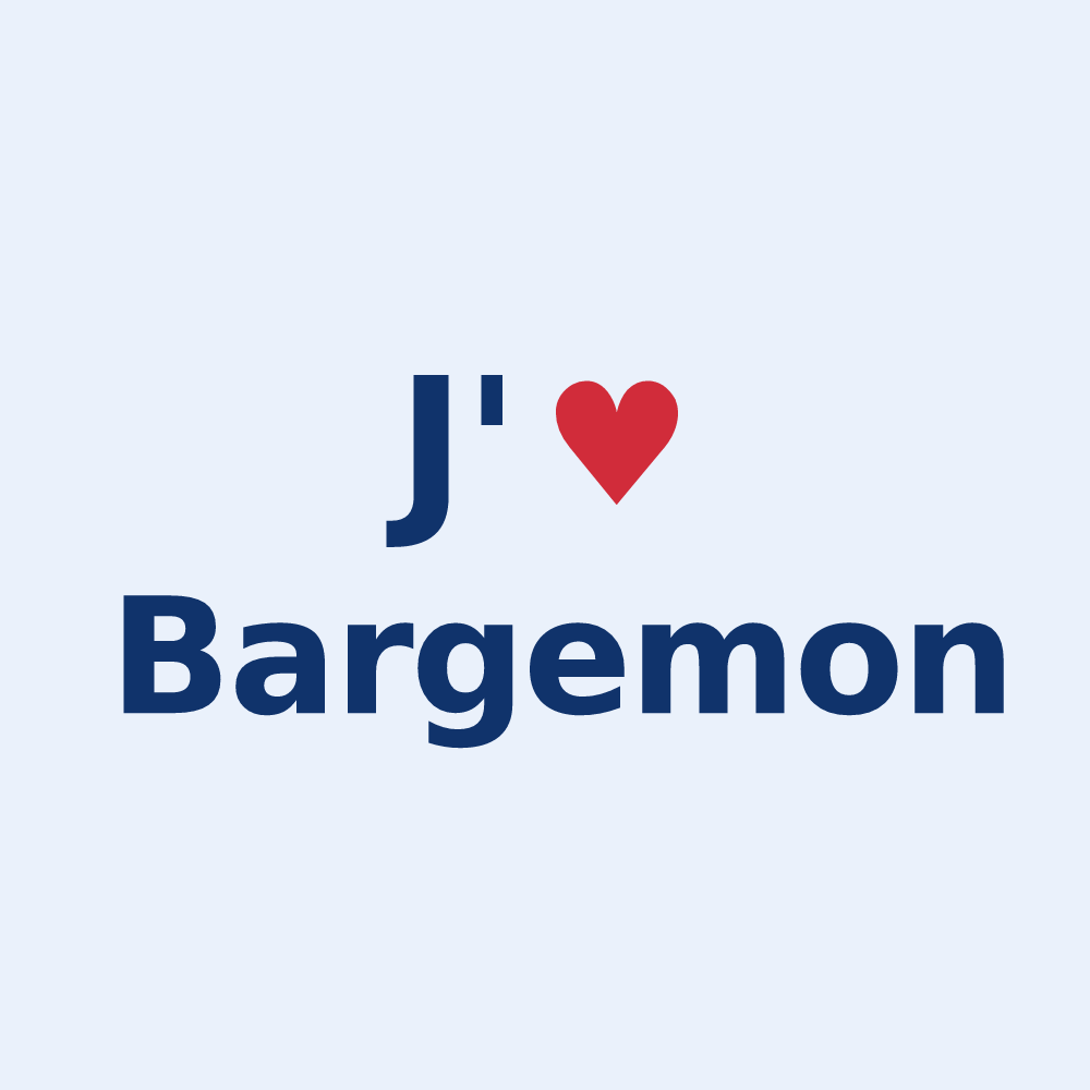 Sticker personnalisé Bargemon — design « J'aime Bargemon » imprimé sur le sticker