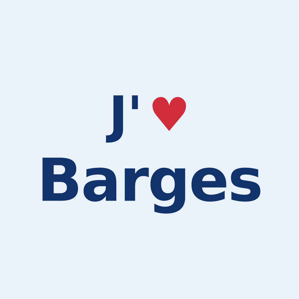 Sticker personnalisé Barges — design J'aime Barges