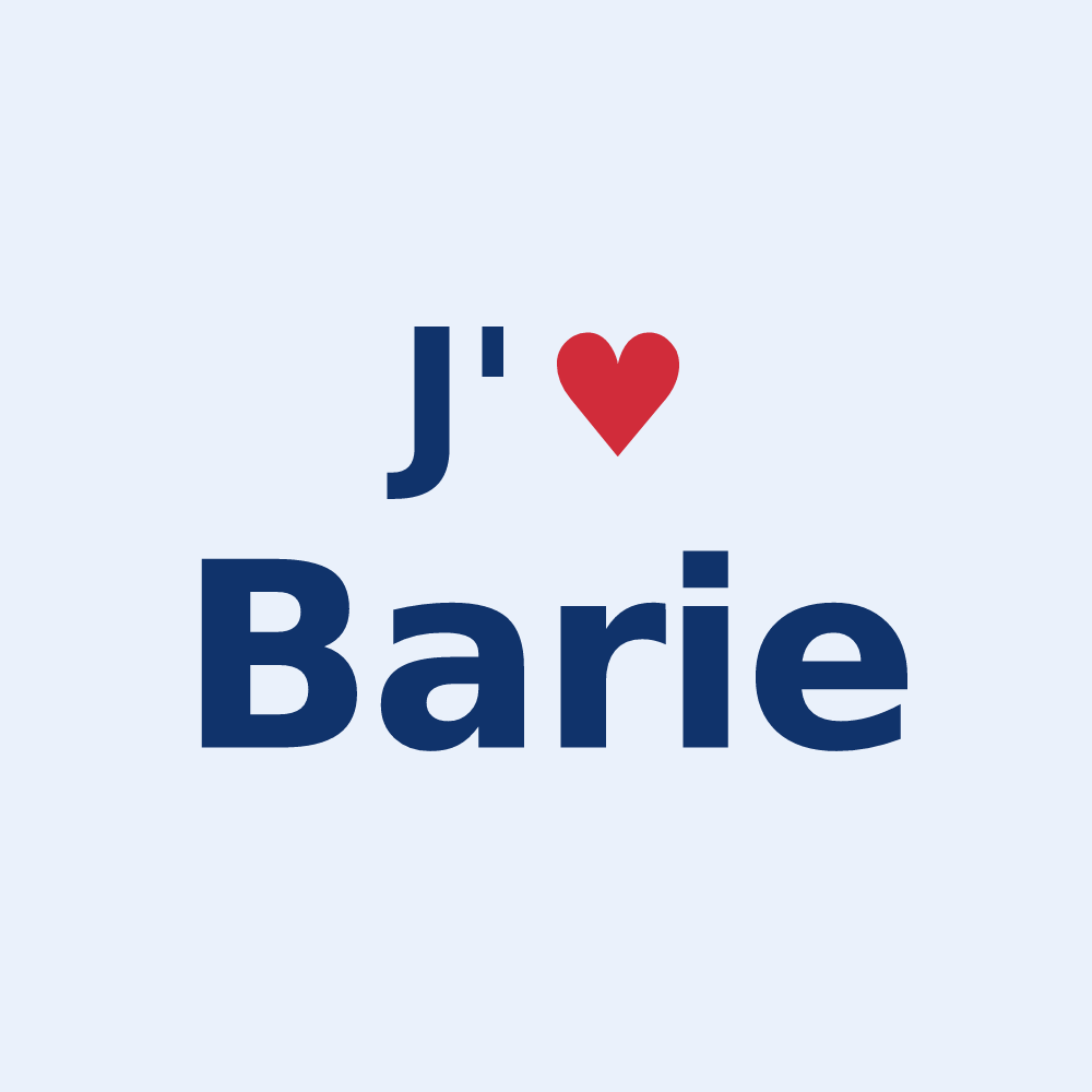 Sticker personnalisé Barie — design J'aime Barie