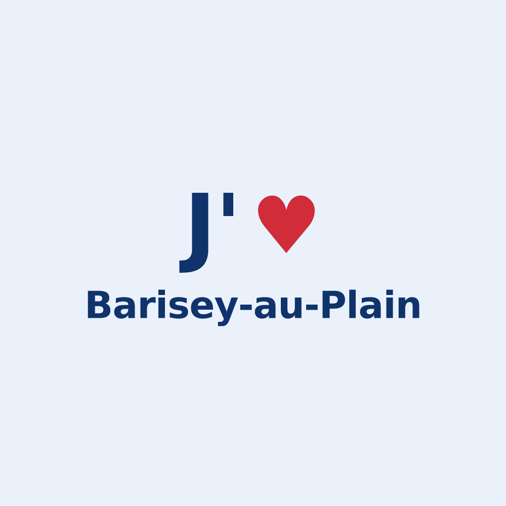 Sticker personnalisé Barisey-au-Plain — design J'aime Barisey-au-Plain