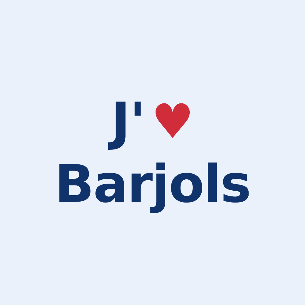 Sticker personnalisé Barjols — design J'aime Barjols