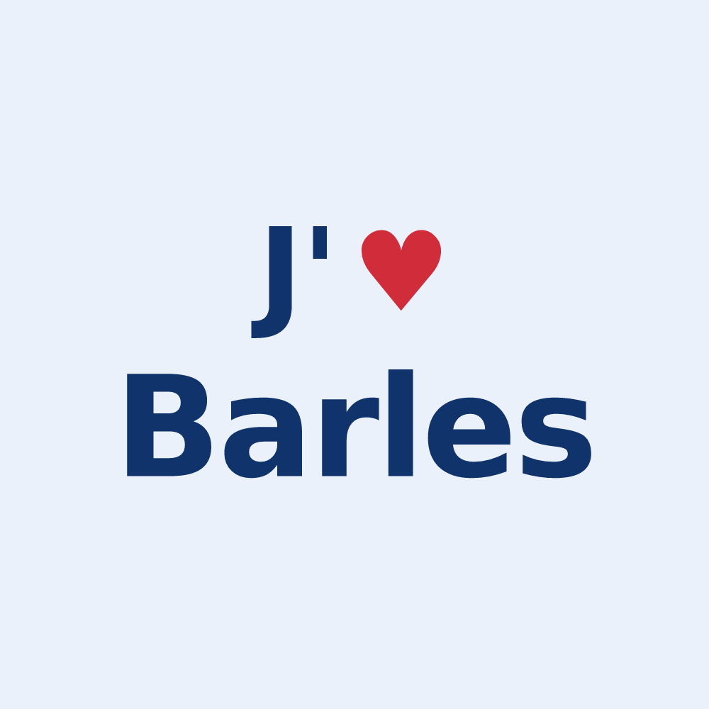 Sticker personnalisé Barles — design J'aime Barles