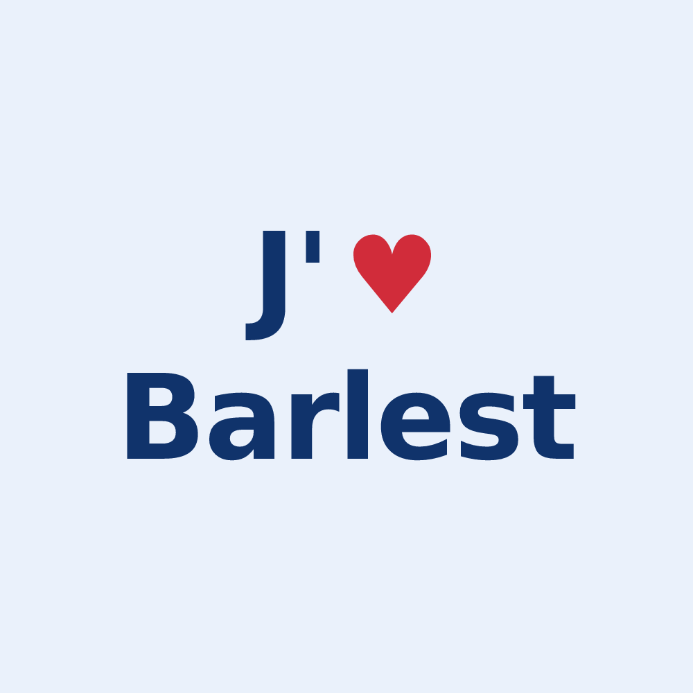Sticker personnalisé Barlest — design J'aime Barlest