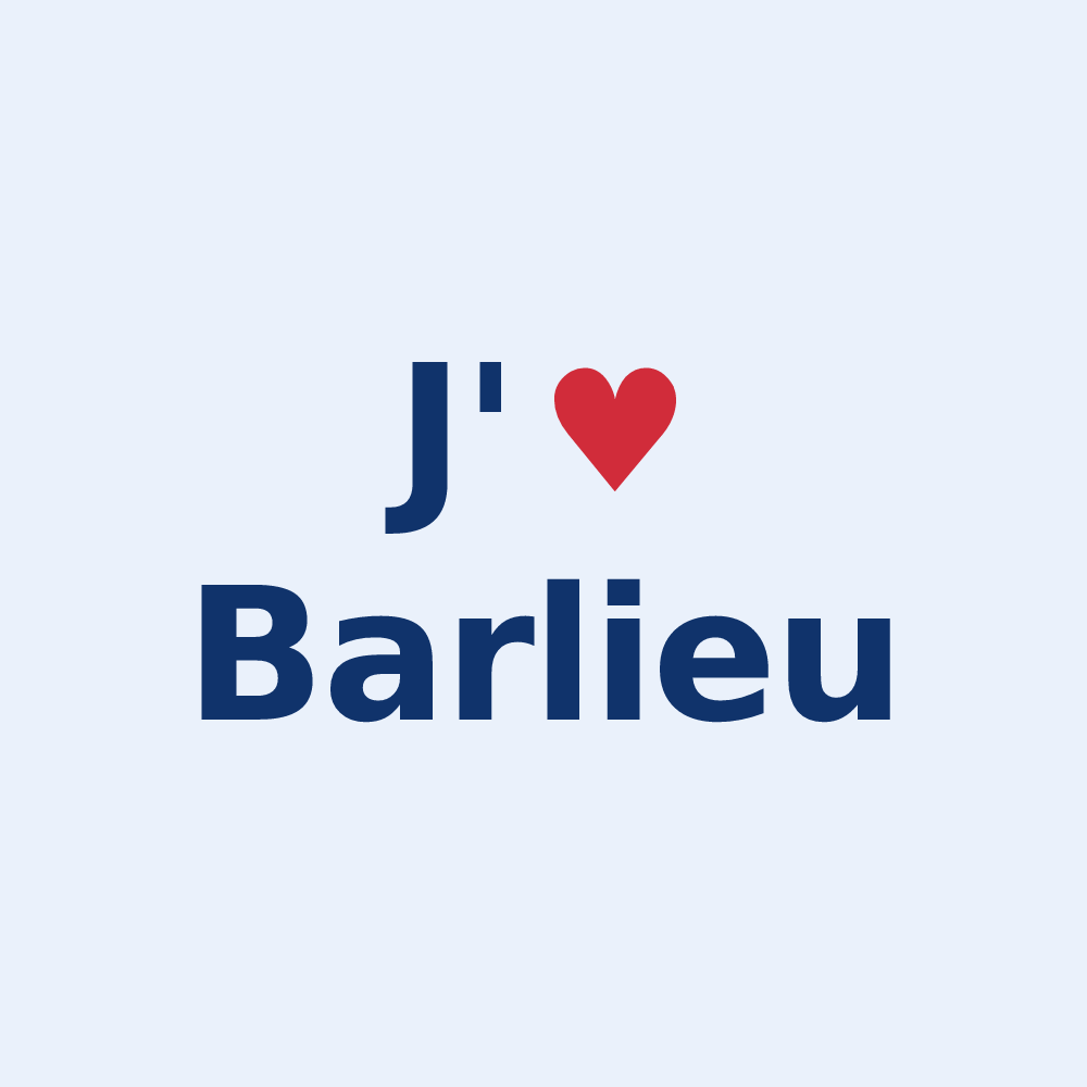 Sticker personnalisé Barlieu — design J'aime Barlieu