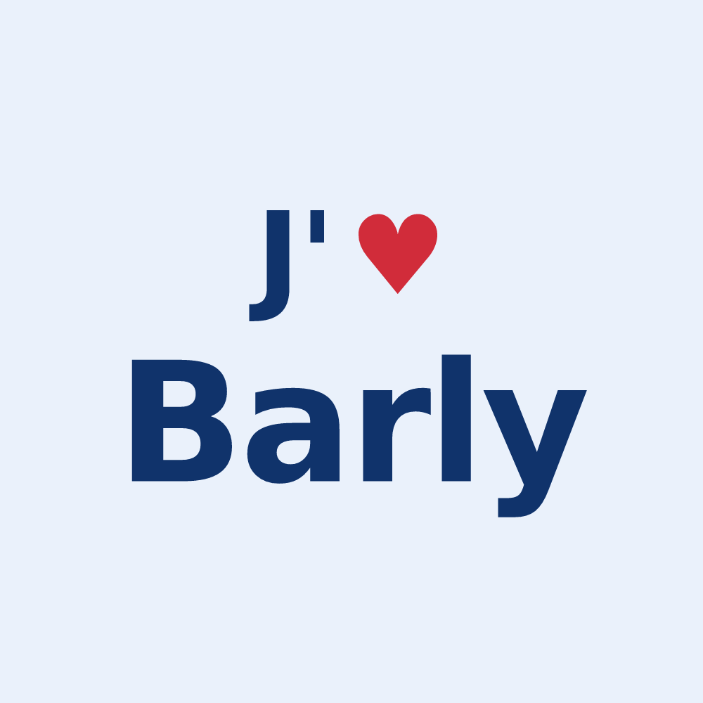 Sticker personnalisé Barly — design J'aime Barly