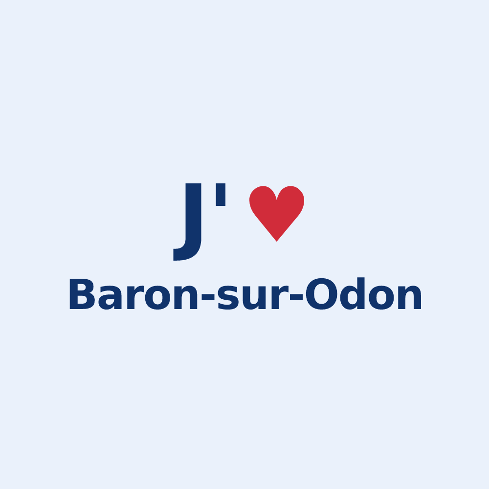 Sticker personnalisé Baron-sur-Odon — design J'aime Baron-sur-Odon