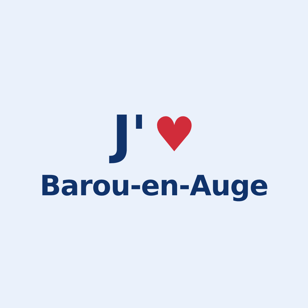 Sticker personnalisé Barou-en-Auge — design J'aime Barou-en-Auge