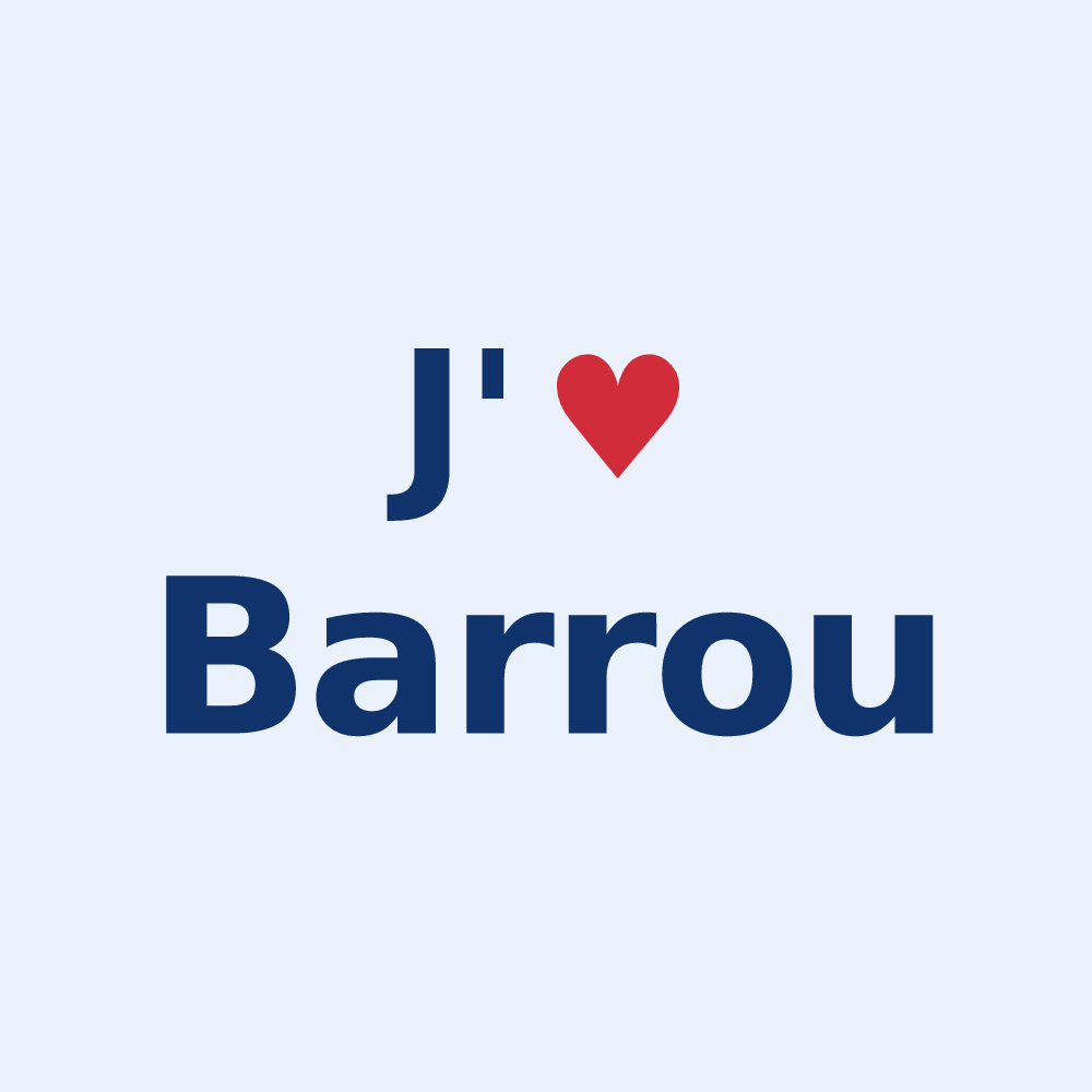 Sticker personnalisé Barrou — design J'aime Barrou