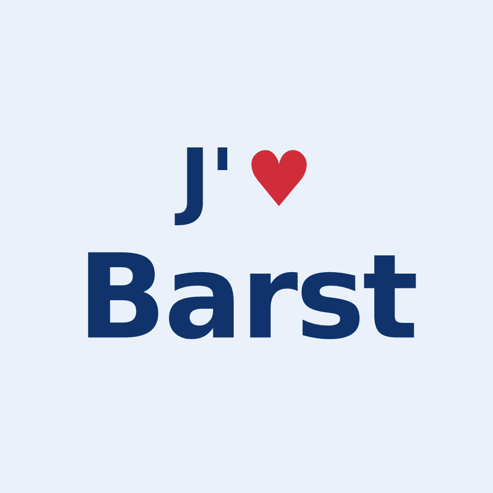 Sticker personnalisé Barst — design J'aime Barst