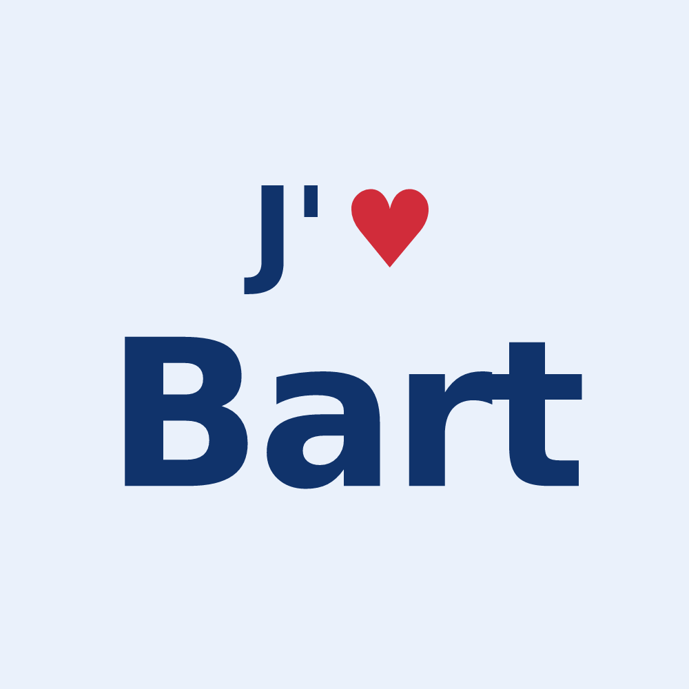 Sticker personnalisé Bart — design J'aime Bart