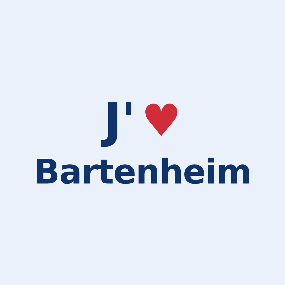 Sticker personnalisé Bartenheim — design J'aime Bartenheim