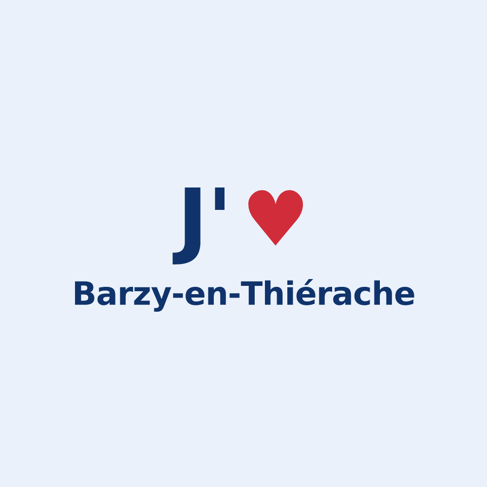 Sticker personnalisé Barzy-en-Thiérache — design J'aime Barzy-en-Thiérache