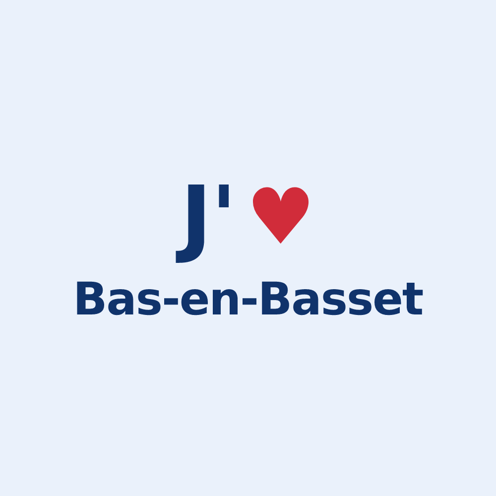 Sticker personnalisé Bas-en-Basset — design J'aime Bas-en-Basset