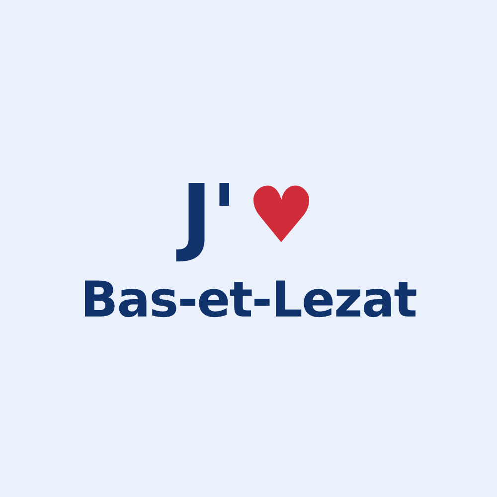 Sticker personnalisé Bas-et-Lezat — design J'aime Bas-et-Lezat