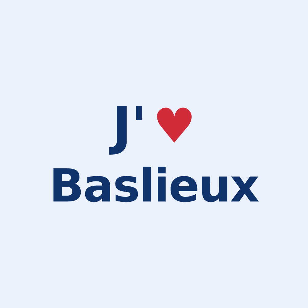 Sticker personnalisé Baslieux — design J'aime Baslieux