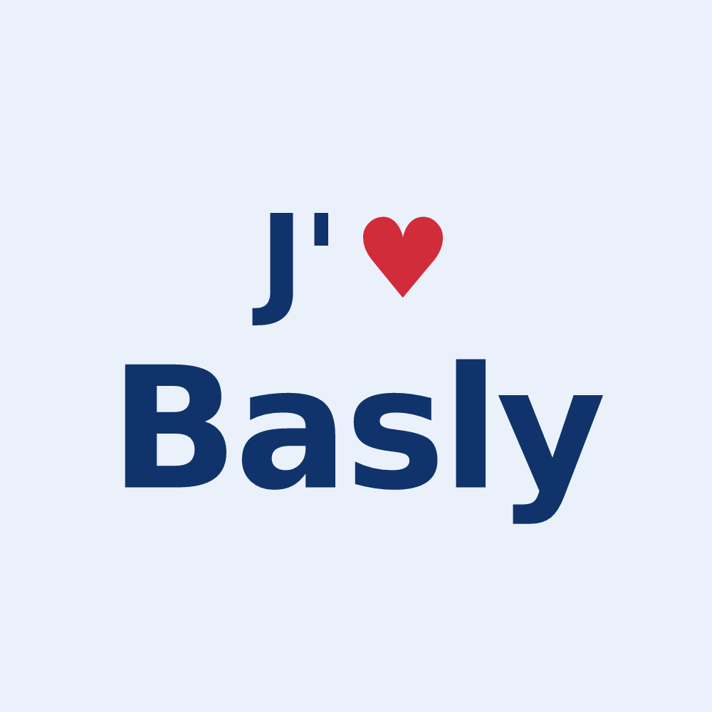 Sticker personnalisé Basly — design J'aime Basly