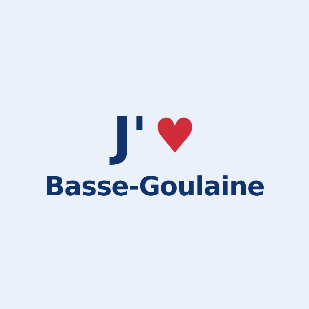 Sticker personnalisé Basse-Goulaine — design J'aime Basse-Goulaine