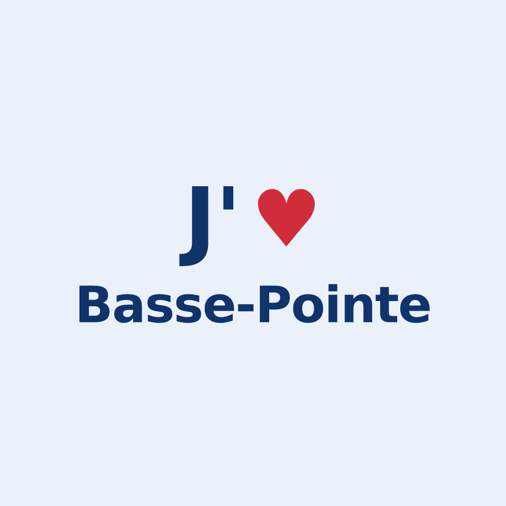 Sticker personnalisé Basse-Pointe — design J'aime Basse-Pointe