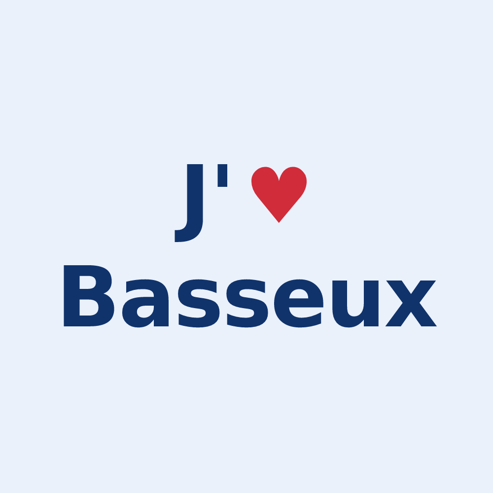 Sticker personnalisé Basseux — design J'aime Basseux