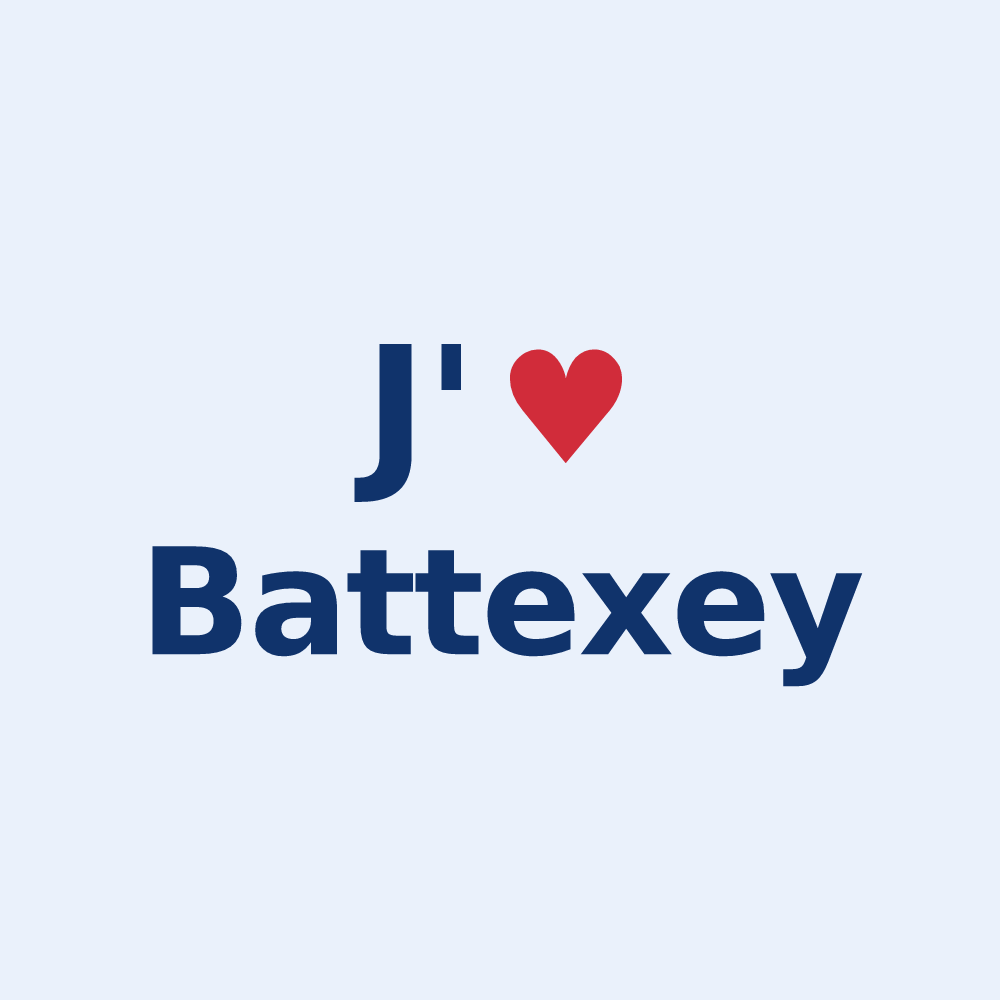 Sticker personnalisé Battexey — design J'aime Battexey