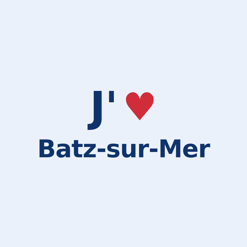 Sticker personnalisé Batz-sur-Mer — design J'aime Batz-sur-Mer