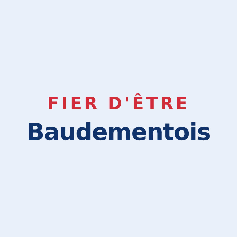 Sticker « Fier d'être Baudementois » — design pour Baudement
