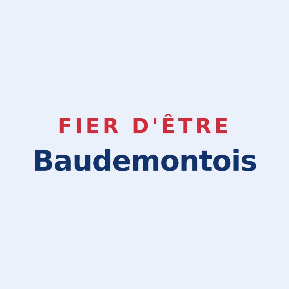 Sticker « Fier d'être Baudemontois » — design pour Baudemont