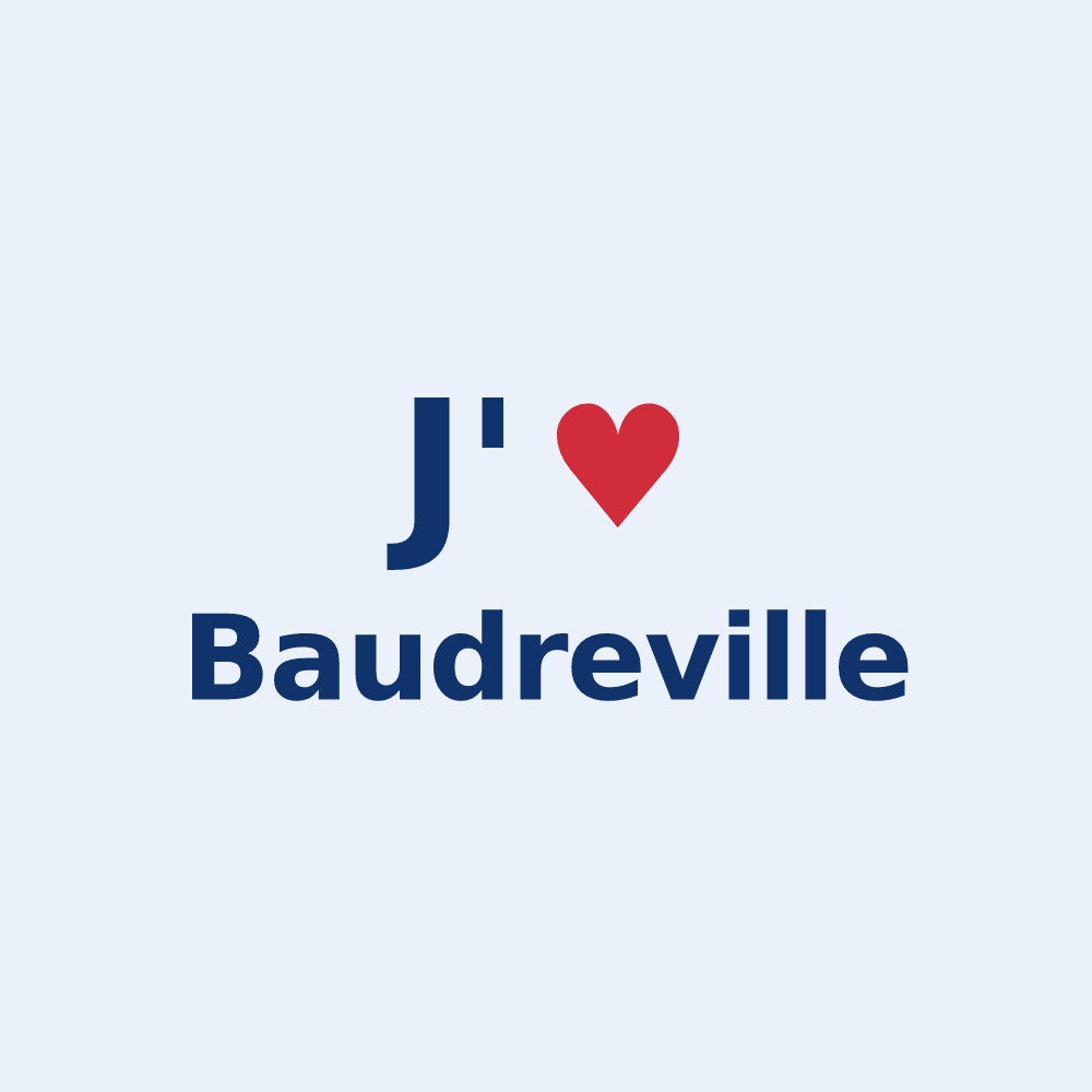 Sticker personnalisé Baudreville — design J'aime Baudreville