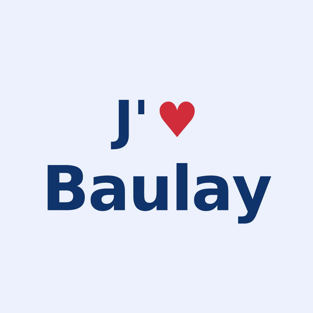 Sticker personnalisé Baulay — design J'aime Baulay
