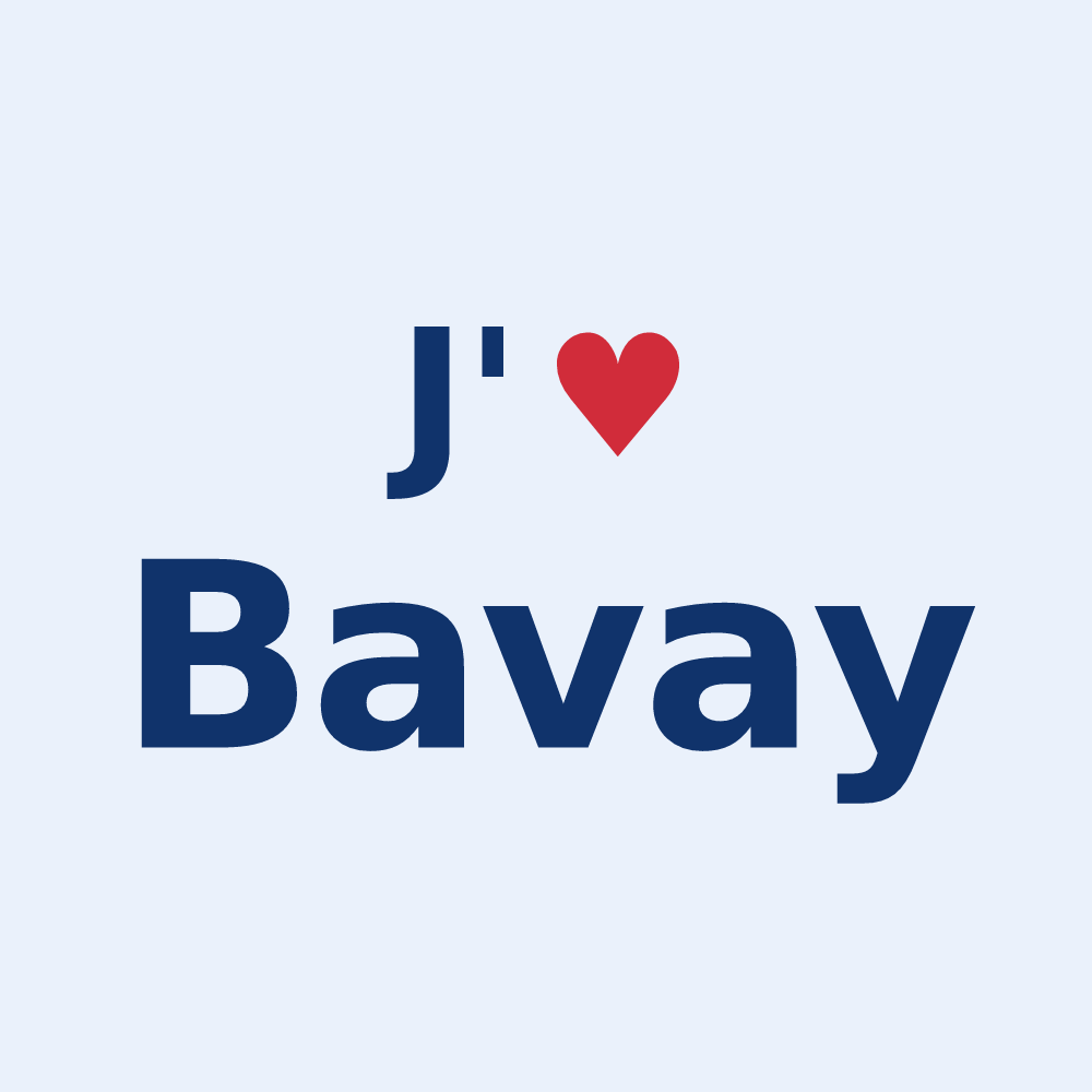 Sticker personnalisé Bavay — design J'aime Bavay