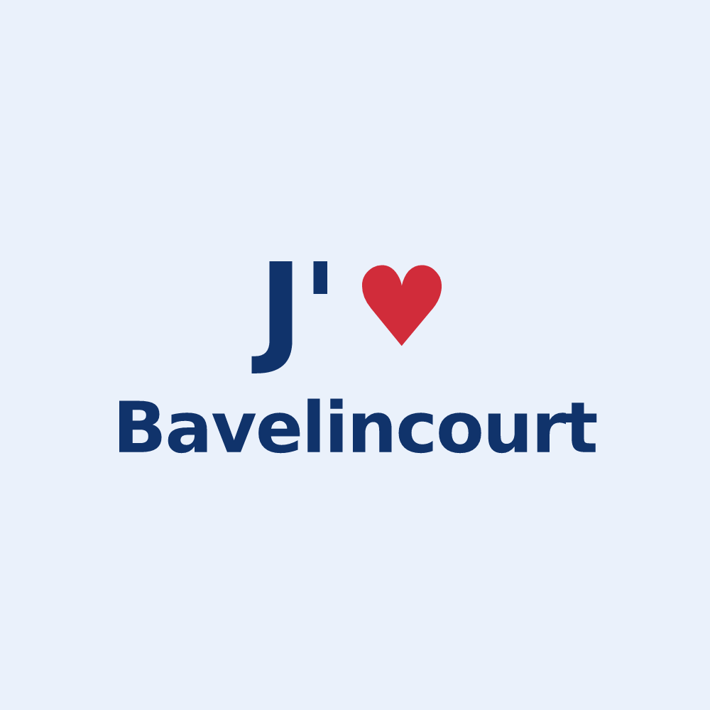 Sticker personnalisé Bavelincourt — design J'aime Bavelincourt
