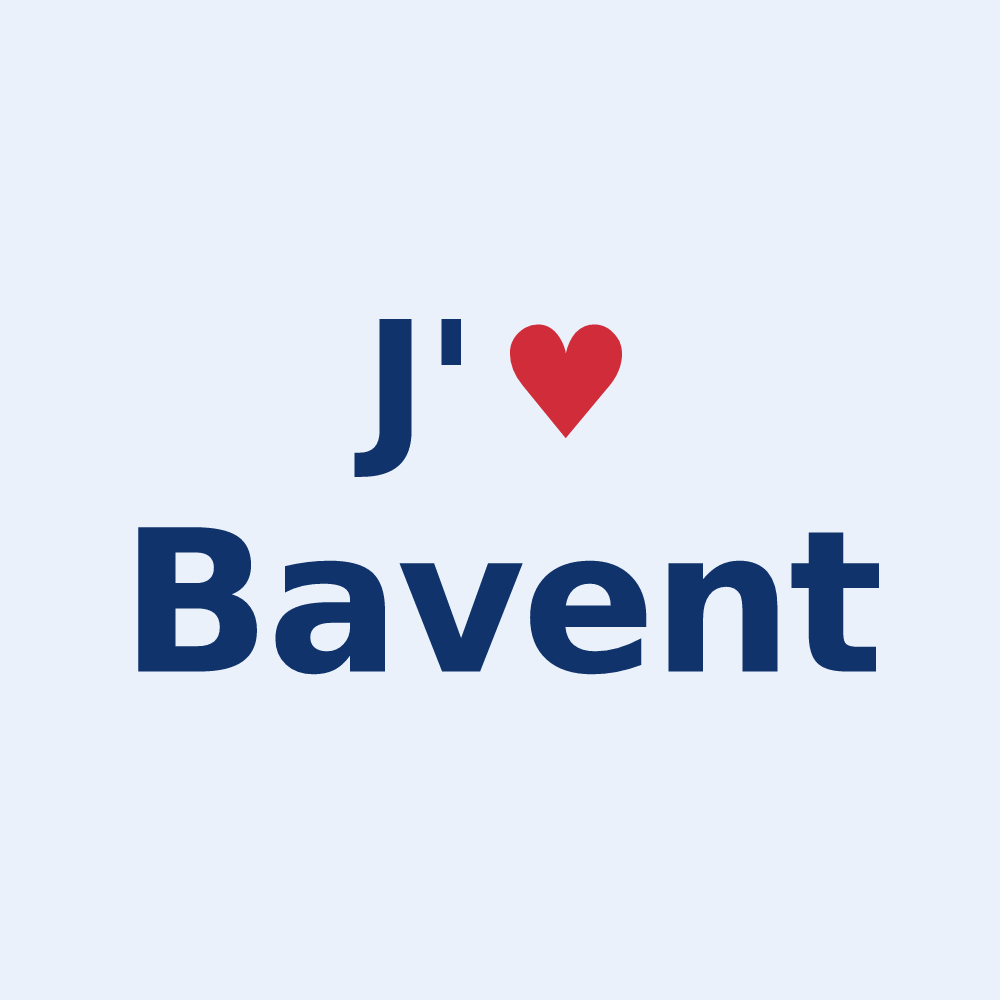 Sticker personnalisé Bavent — design J'aime Bavent