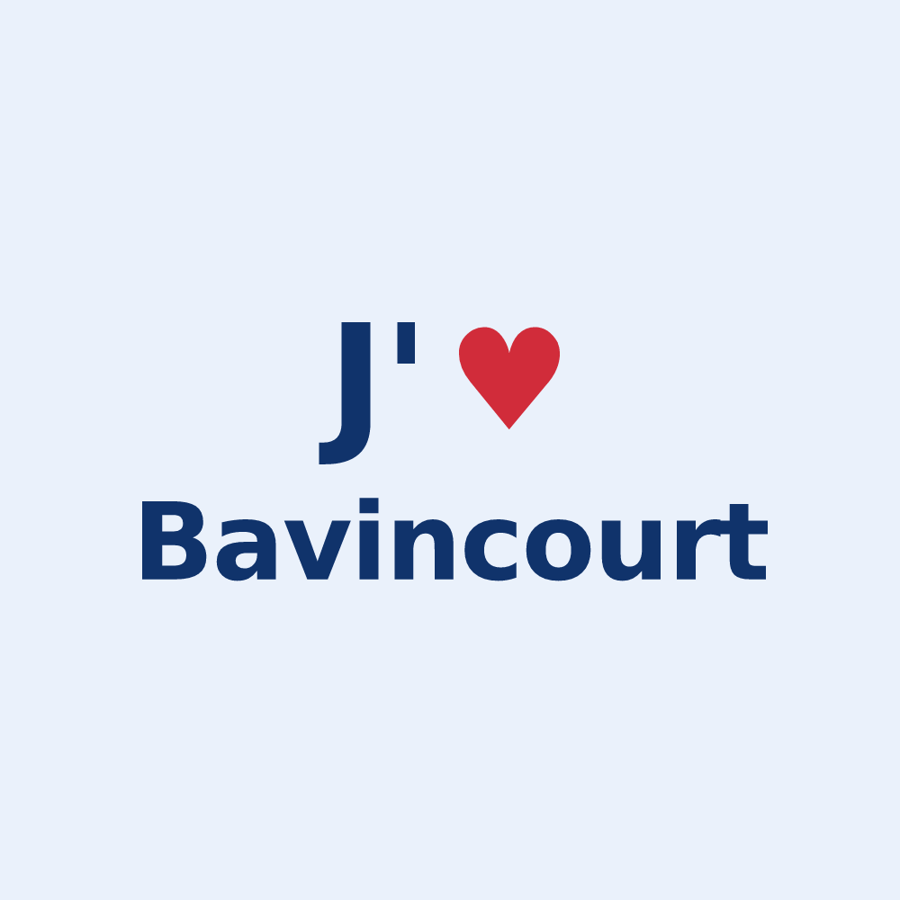 Sticker personnalisé Bavincourt — design J'aime Bavincourt