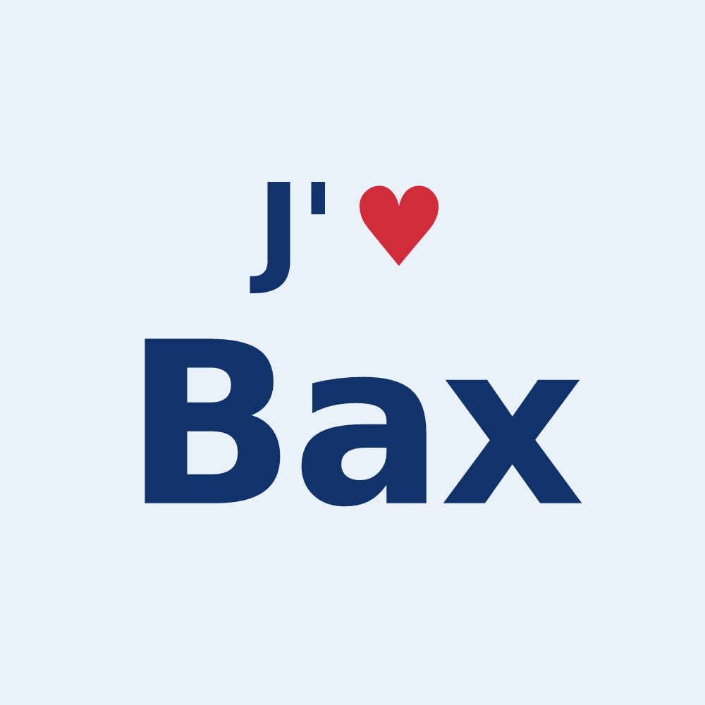 Sticker personnalisé Bax — design J'aime Bax